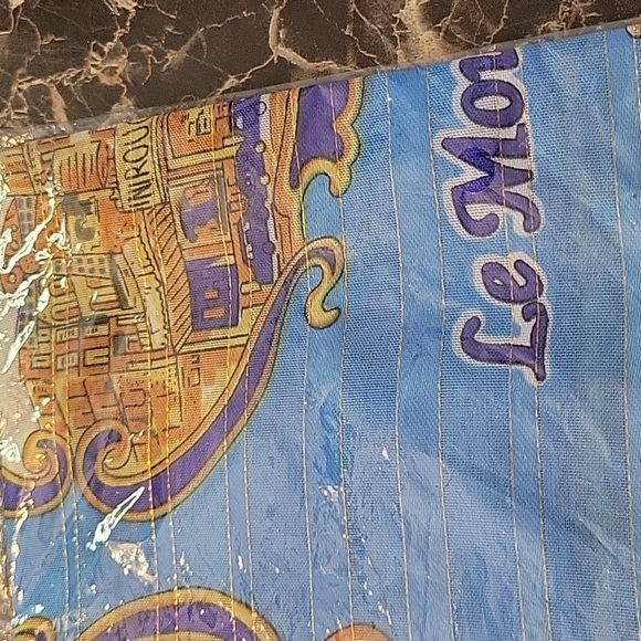 J Mico Sancho Paris France Metro map souvenir Eiffel tower Moulin Rouge 30"scarf - Picture 9 of 9